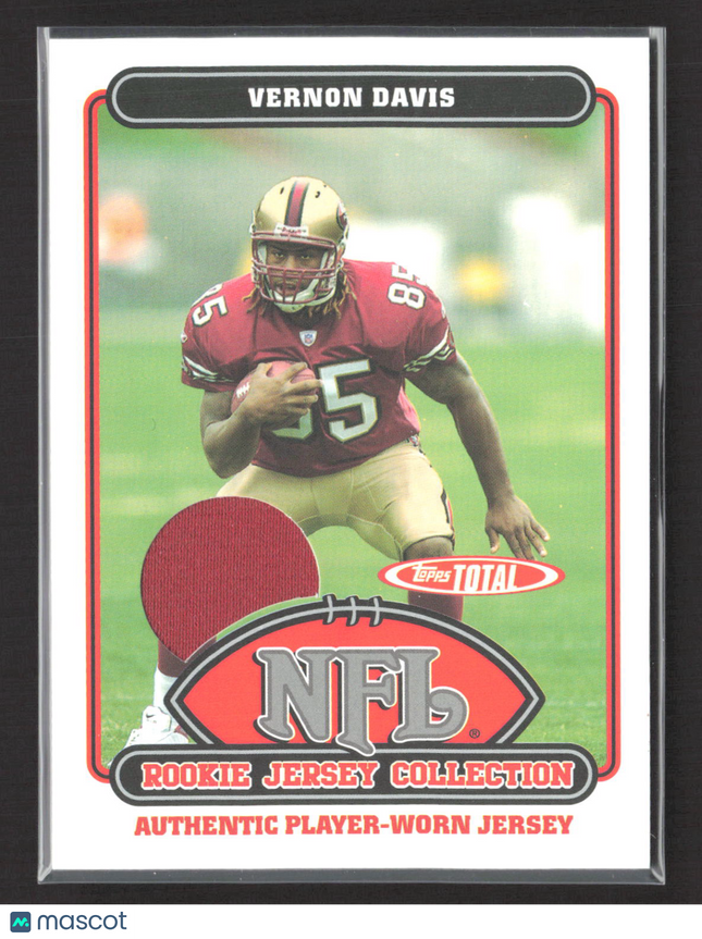 2006 Topps Total Vernon Davis #61TE Authentic Player-Worn Jersey