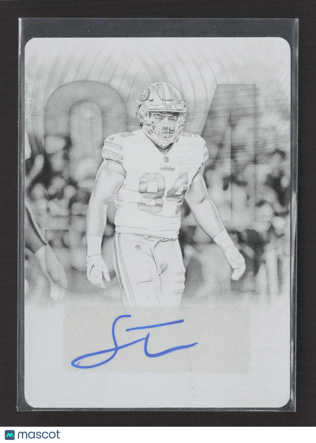 2017 Preferred Prominent Scripts Solomon Thomas Black Printing Plate 1/1 Auto