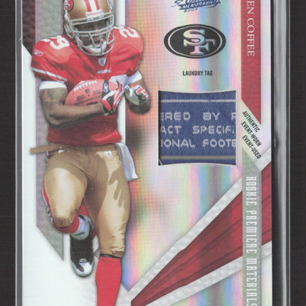 2009 Absolute Rookie Premiere Materials Glen Coffee #222 Laundry Tag Patch /5