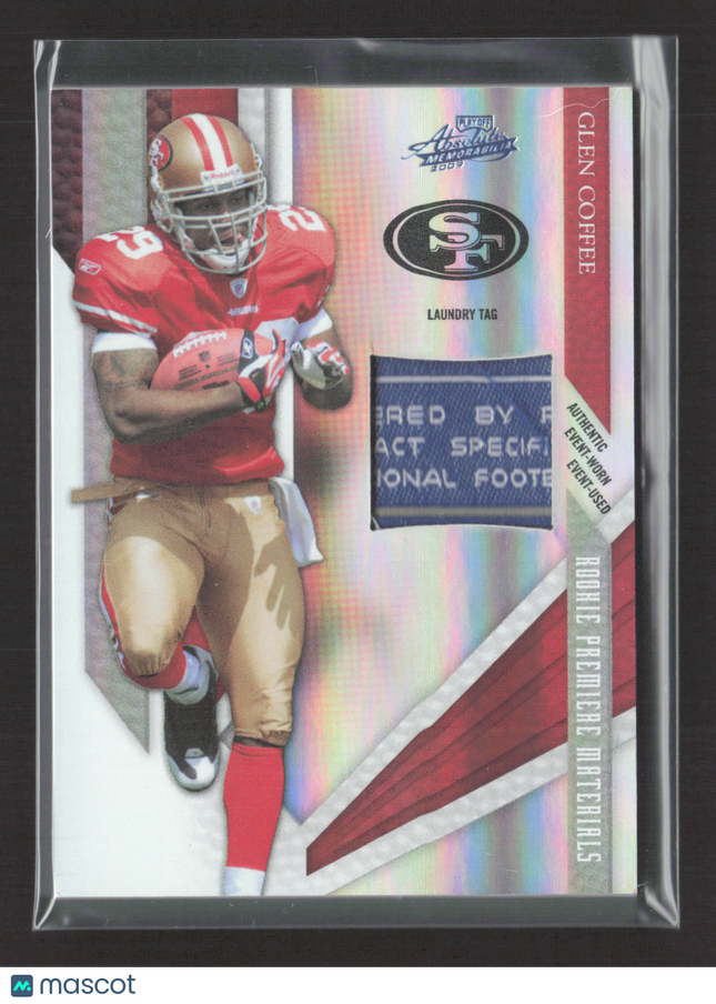 2009 Absolute Rookie Premiere Materials Glen Coffee #222 Laundry Tag Patch /5
