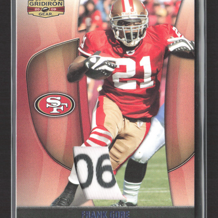 2009 Donruss Gridiron Gear Frank Gore #34 Game-Worn Laundry Tag Patch /50