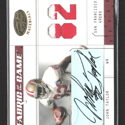 2003 Certified Fabric of the Game John Taylor #FG-37 Game-Worn Patch 36/82 Auto