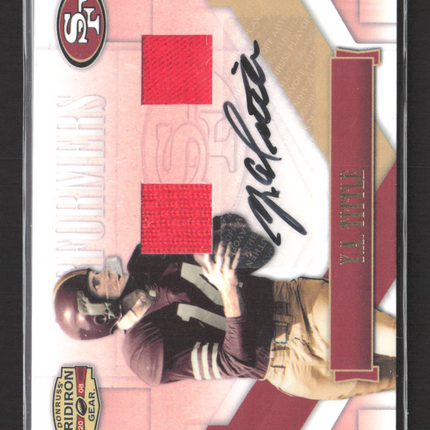 2008 Donruss Gridiron Gear Y.A. Tittle #P-49 09/25 Dual Jersey Patch Auto