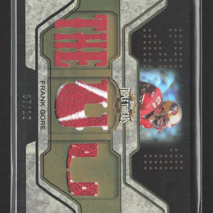 2008 Topps Triple Threads Frank Gore #TTR-108 Triple Reebok Logo Patch 07/12