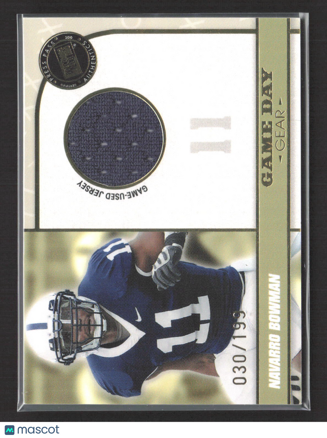 2010 Press Pass Game Day Gear NaVorro Bowman #GDG-NB 030/199 Game-Used Jersey