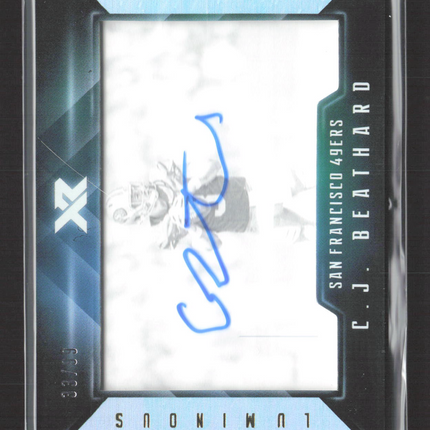 2017 Panini XR Luminous Endorsements C.J. Beathard #LE-CB 33/99 Auto