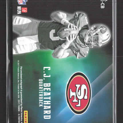 2017 Panini XR Luminous Endorsements C.J. Beathard #LE-CB 33/99 Auto