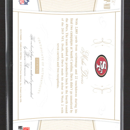 2016 Panini Flawless Mike Davis #RP-MD Patch 10/20