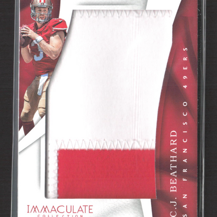 2017 Panini Immaculate Numbers C.J. Beathard #IM-CB Numbers Patch 36/50