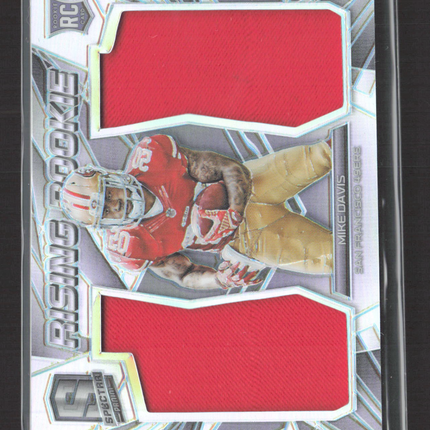 2015 Panini Spectra Prizm Rising Rookie Mike Davis #RR-MD RC Dual Jersey 081/199