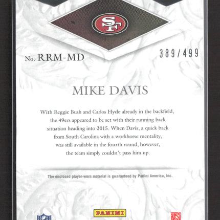 2015 Panini Crown Royale Rookie Royalty Mike Davis #RRM-MD /499 Jersey Patch RC