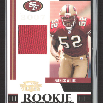 2007 Donruss Threads Rookie Collection Patrick Willis #RCM-32 Jersey Patch /500