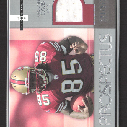 2006 Fleer Hot Prospects Vernon Davis #PR-VD Event-Worn Jersey 121/250