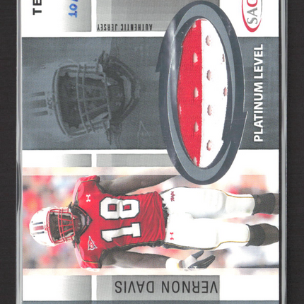 2005 SAGE Platinum Level Vernon Davis #J7 Authentic Jersey 10/10 Patch