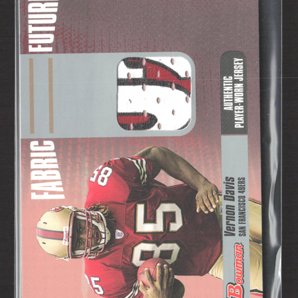 2006 Bowman Fabric of the Future Vernon Davis #FF-VD Logo Patch