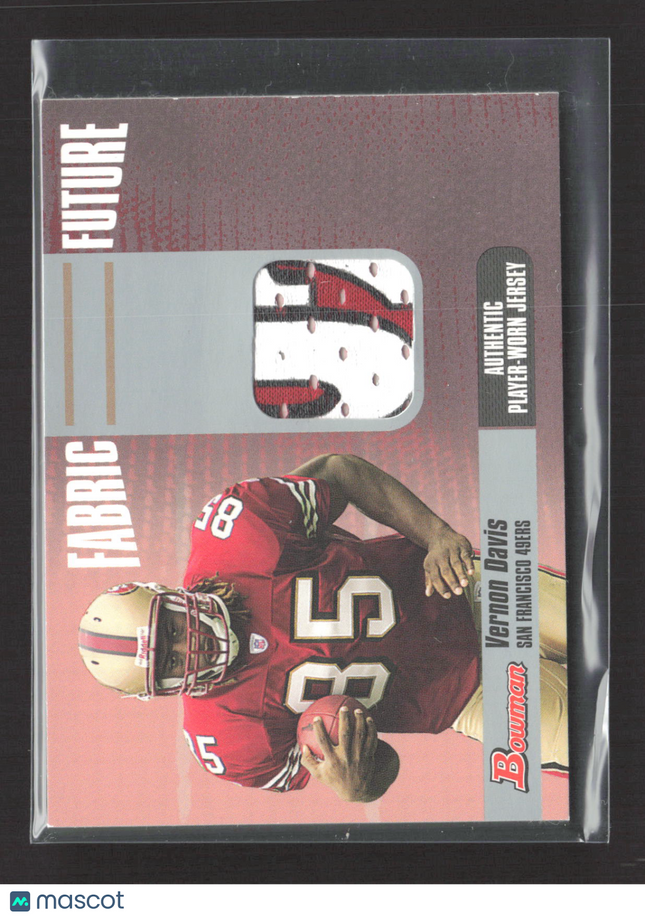 2006 Bowman Fabric of the Future Vernon Davis #FF-VD Logo Patch