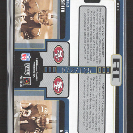 2005 Honors Rookie Tandems Frank Gore Alex Smith #RT-1 Event-Used Football /125