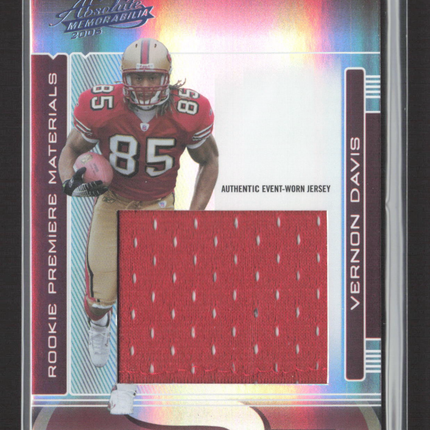 2006 Playoff Absolute Rookie Premiere Materials Vernon Davis #263 Jersey /50