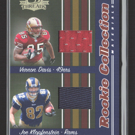 2006 Threads Rookie Collection Joe Klopfenstein Vernon Davis Jersey /500