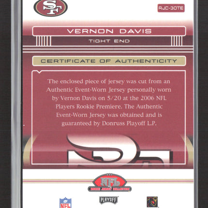 2006 Playoff Absolute Memorabilia Vernon Davis #RJC-30TE Jersey
