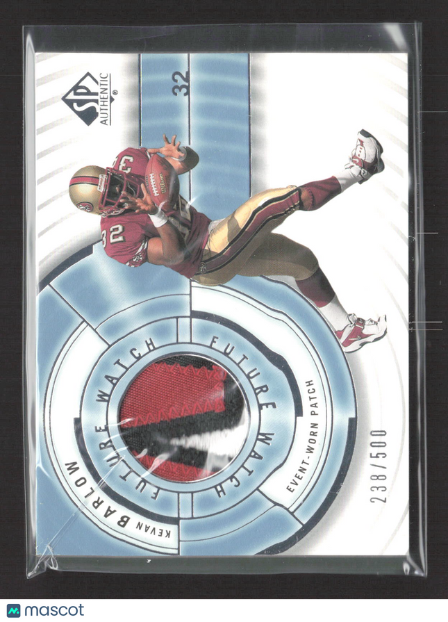 2001 Upper Deck SP Authentic Future Watch Kevan Barlow #106 238/500 Patch