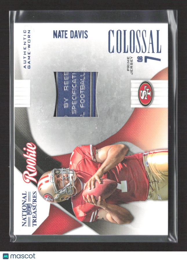 2009 National Treasures Colossal Nate Davis #31 Laundry Tag /50