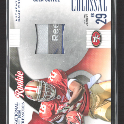 2009 Playoff National Treasures Colossal Glen Coffee #12 Laundry Tag Patch /50
