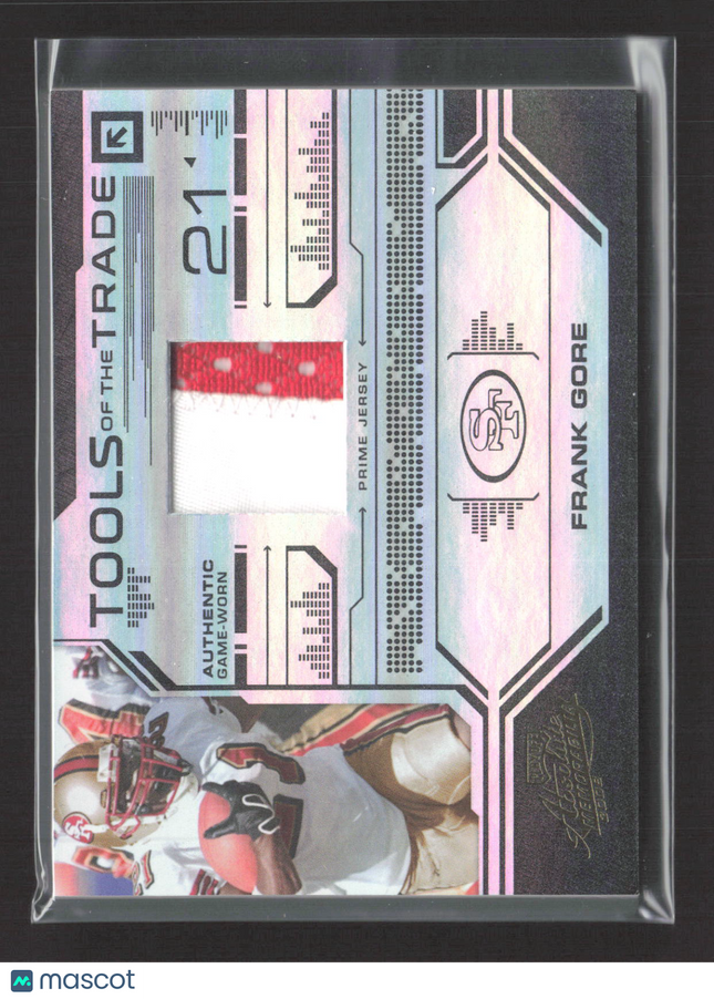 2008 Donruss Playoff Absolute Tools of the Trade Frank Gore #TOTT-64 Patch 39/50