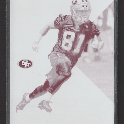 2018 Panini Plates & Patches Trent Taylor #119 Magenta Printing 1/1