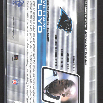 2001 Pacific Private Stock William Floyd #20 Authentic Game-Worn Jersey