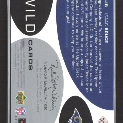 2002 Upper Deck Wild Cards Isaac Bruce #WC-IB Game-Used Jersey