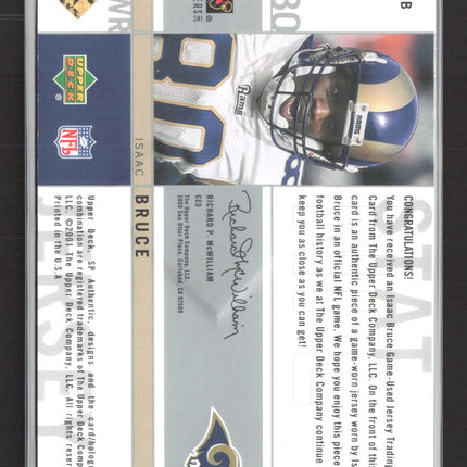 2001 Upper Deck SP Authentic Isaac Bruce #SP-IB Game-Used Jersey /1471