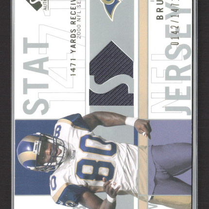 2001 UD SP Authentic Stat Jersey Isaac Bruce #SP-IB Game-worn jersey /1471