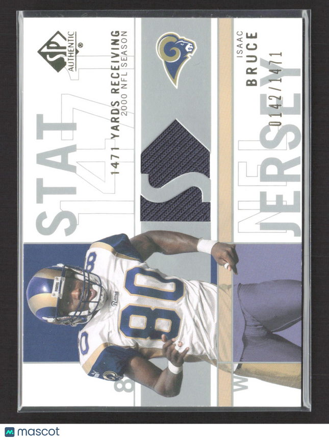 2001 UD SP Authentic Stat Jersey Isaac Bruce #SP-IB Game-worn jersey /1471