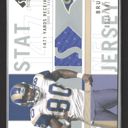 2001 UD SP Authentic Stat Jersey Isaac Bruce #SP-IB Game-Used Jersey /1471