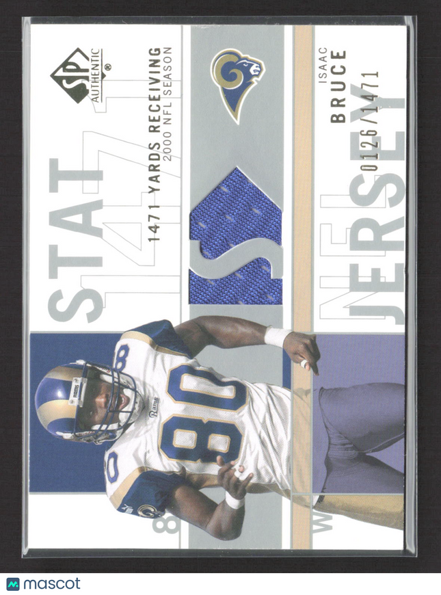 2001 UD SP Authentic Stat Jersey Isaac Bruce #SP-IB Game-Used Jersey /1471