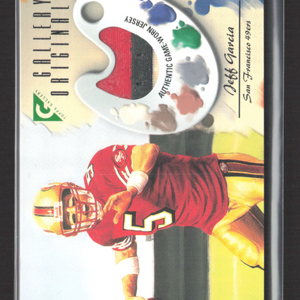 2002 Topps Gallery Gallery Originals Jeff Garcia #GO-JG Game-Worn Patch