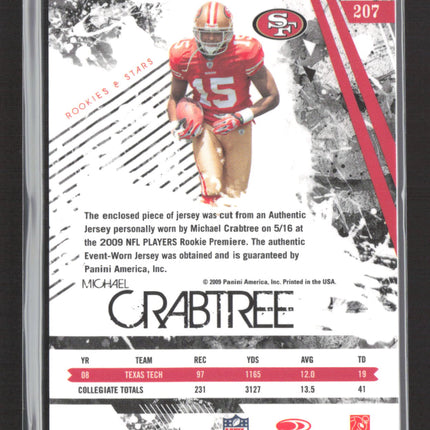 2009 Donruss Rookies & Stars Longevity Michael Crabtree #207 Jersey Patch /50
