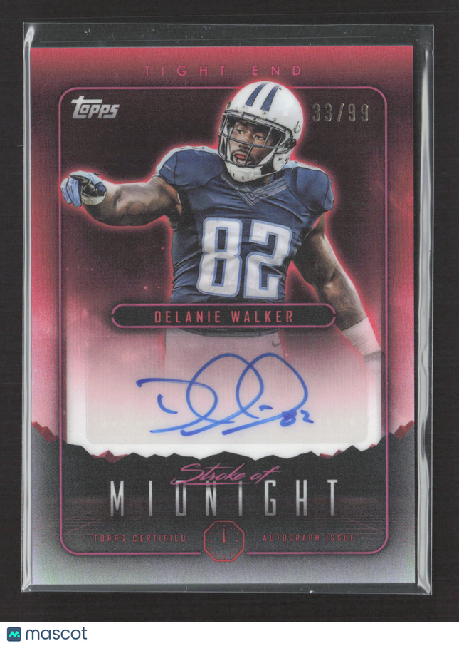 2024 Topps Midnight Stroke of Midnight Delanie Walker #SMA-DW Red 33/99 Auto
