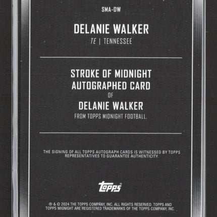 2024 Topps Midnight Stroke of Midnight Delanie Walker #SMA-DW Red 33/99 Auto