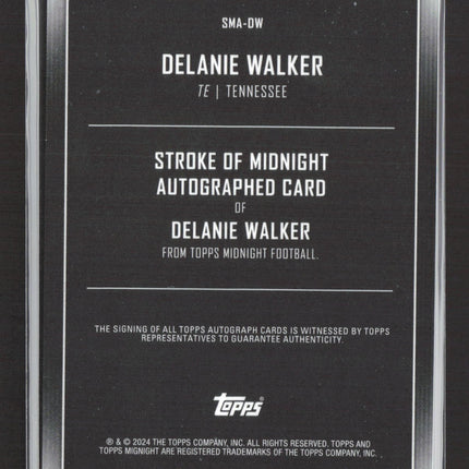 2024 Topps Midnight Stroke of Midnight Delanie Walker #SMA-DW 10/35 Auto
