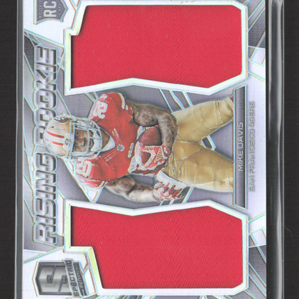 2015 Panini Spectra Prizm Rising Rookie Mike Davis #RR-MD Dual Jersey 058/199