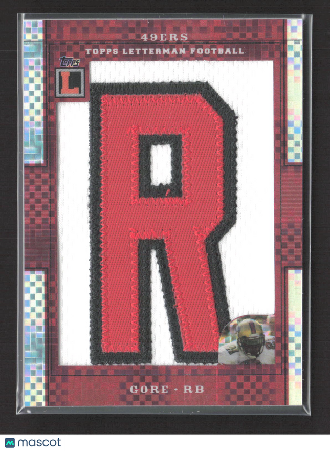 2008 Topps Letterman Football Frank Gore #LP-FG Letterman Patch 1/3