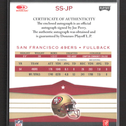 2008 Donruss Playoff Silver Signatures Joe Perry #SS-JP Auto