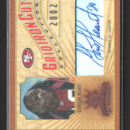 2002 Gridiron Kings Gridiron Cut Collection Garrison Hearst #GC-32 208/400 Auto