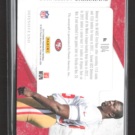 2013 Panini Prominence Cornellius Carradine #104 Patch RC 051/180 Auto
