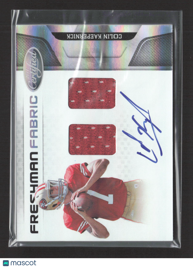 2011 Panini Certified Freshman Fabric Colin Kaepernick #282 Dual Patch Auto /499