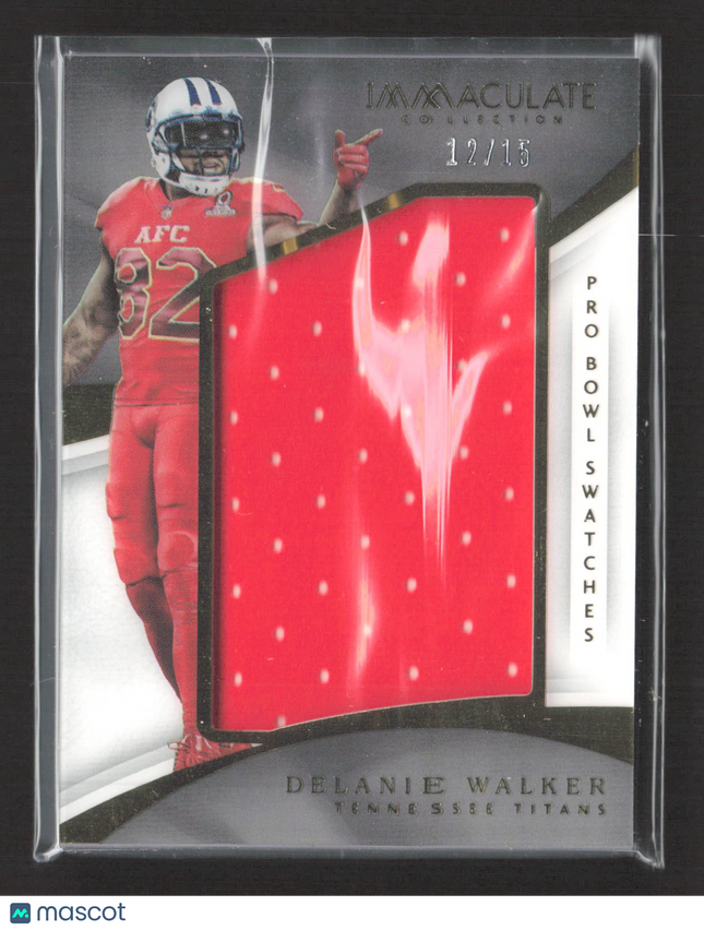 2017 Panini Immaculate Collection Delanie Walker #PB-15 Pro Bowl Swatches 12/15