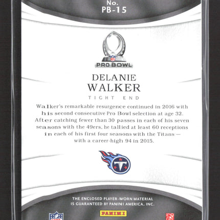 2017 Panini Immaculate Collection Delanie Walker #PB-15 Pro Bowl Swatches 10/15