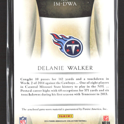 2015 Panini Immaculate Numbers Delanie Walker #IM-DWA Numbers 24/50 Patch